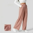 thumbnail image 4 of Futezty Women High Waist Casual Wide Leg Long Palazzo Pants Trousers with Pockets, 4 of 5