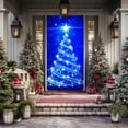 thumbnail image 3 of Darzheoy Christmas Door Curtain with Snowman and Santa Print Hanging Cloth Decor for Indoor Party Background, 3 of 6