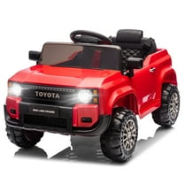 UBesGoo 12V Ride On Car Toys, Licensed Toyota Kids Powered Electric Car with Remote Control for Girls Boys, Red