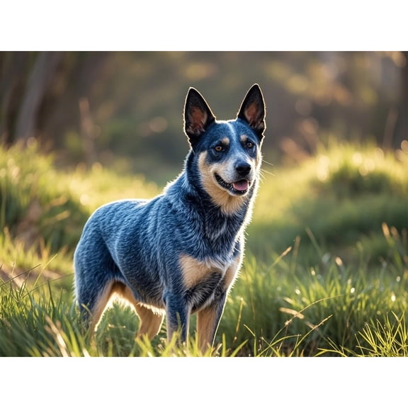 5D Diamond Art DIY Kits Australian Cattle Dog Blue Heeler Diamond Painting Full Round Drill Rhinestones by Number Embroidery Arts and Crafts for Living Room Home Wall Decor 12x16 inch