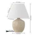thumbnail image 6 of JONATHAN Y Myron 18" Minimalist Scandinavian Concrete Effect Resin/Iron LED Table Lamp, Cream (Set of 2), JYL5606C-SET2, 6 of 6