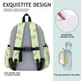 thumbnail image 5 of Mushroom and Frog Green Pattern Backpack for School, Cute School Bag with Adjustable Shoulder Straps and Padded Back, 13.4"x11"x4.7", 5 of 5