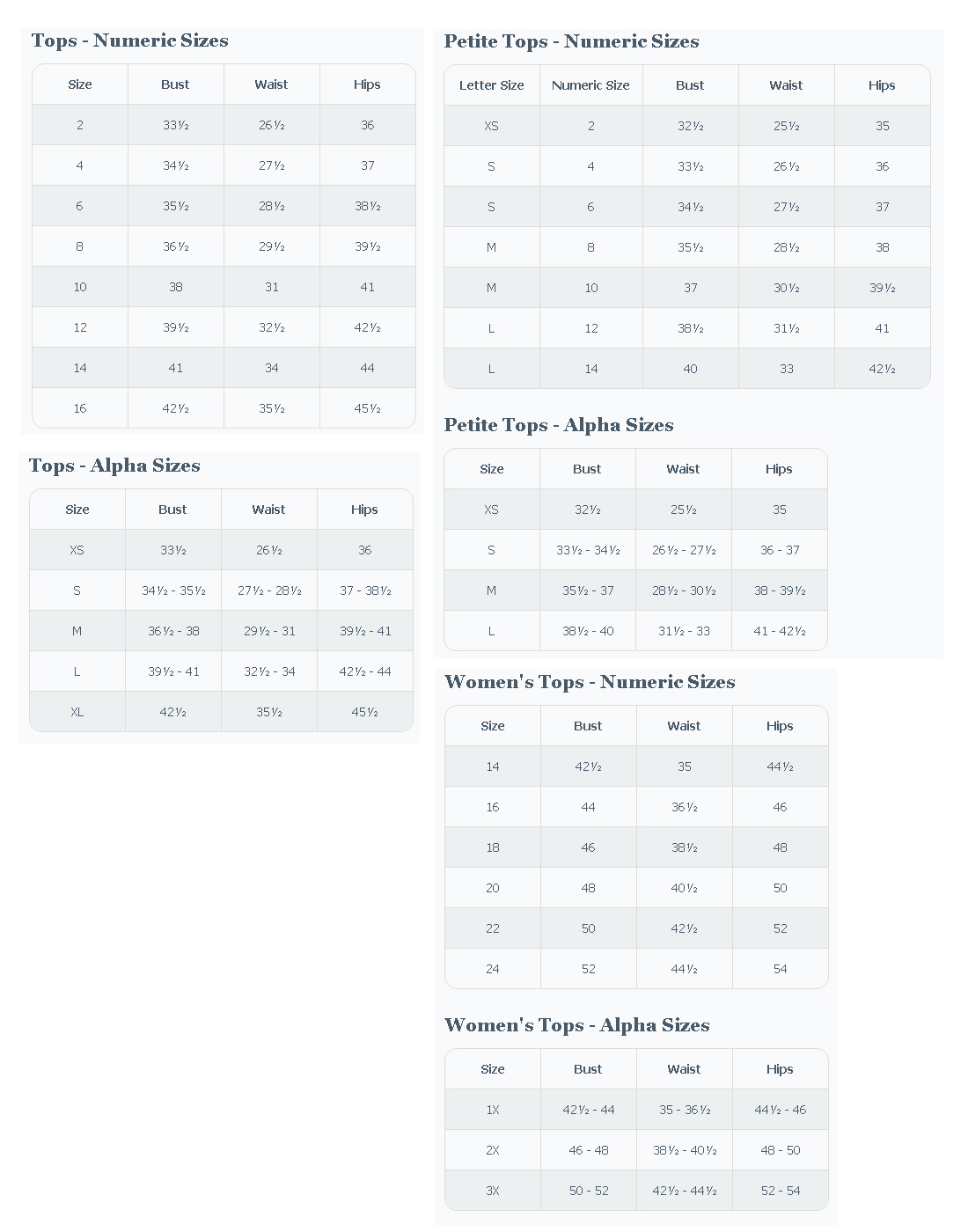ralph lauren bathing suit size chart