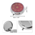 thumbnail image 2 of Unique Bargains 1 Pc Travel Pill Organizer with Mirror 3-compartment Pill Box Orange-Red, 2 of 6
