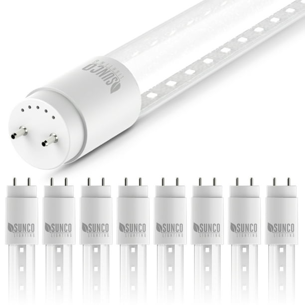 Sunco Lighting 8 Pack 4ft T8 Led 18w 40w Fluorescent Clear Cover 5000k Daylight Single Ended Power Sep Ballast Bypass Commercial Grade Ul Listed Com Sunco Lighting 8 Pack 4ft T8 Led, How Do I Bypass The Ballast On A Fluorescent Light Fixture
