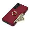 thumbnail image 7 of TECH CIRCLE For Samsung Galaxy S20 Case,PU Leather Slim Money Slots Case 360°Rotatable Ring Kickstand Shockproof Protective Women Men Case for Samsung Galaxy S20 5G 6.2" 2020,Red, 7 of 7
