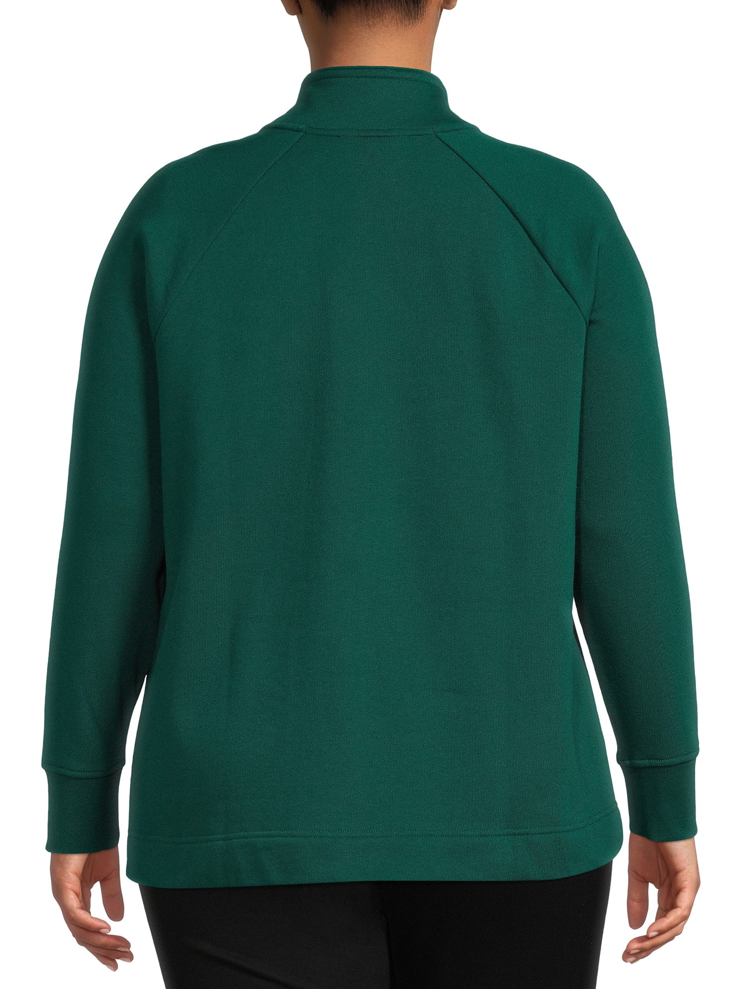 Terra & Sky Women's Plus Size Quarter-Zip Sweatshirt