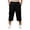 Black, variant on KyCheLot Mens Capris Summer Casual Cargo Pants Below Knee Drawstring Hem Capri Pants Hiking Work Outdoor