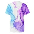 thumbnail image 5 of Womens Spring Summer Colorful Printed Short Sleeve O Neck T Shirt Top Women Long Sleeve Shirts Long Sleeve Layering Tops for Women Soft Shirt Women Women's Long Sleeve Tee Shirts Work Out Shirt Long, 5 of 5