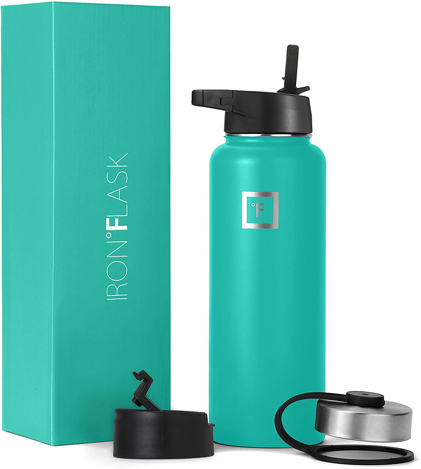 Zero Degree Stainless Steel Water Bottle with Leak Proof Lid 40oz Blue Vacuum Insulated Double Wall Sport Bottle Keeps Drinks Cold for 24 Hours