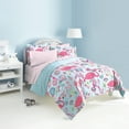 thumbnail image 2 of Dream Factory Flamingo Twin 5 Piece Comforter Set, Polyester, Microfiber, Pink, Child, 2 of 19