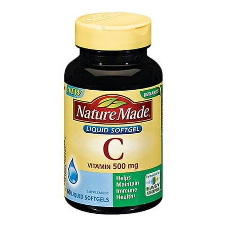 Nature Made Vitamin C 500 Mg Liquid Softgels - 60 Ea