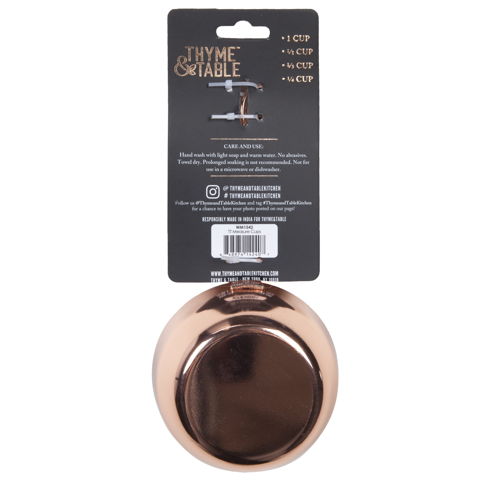 4-Piece Set of Stainless Steel Copper-Plated Measuring Cup Set for Baking,  Cooking, Pack - Kroger