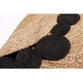 thumbnail image 2 of Handmade Braided Natural Pure Jute with Black Tikki Round Rugs Size 5 x 5 Feet Round, 2 of 2