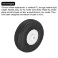 thumbnail image 4 of Uxcell RC Airplane Wheels, RC Model Airplane PU Sponge Tire Foam Wheel Black 1.5 Inch, 4 of 7