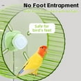 thumbnail image 6 of GYTY Bird Wheel Toy, Silent Parrot Exercise Wheel Interactive Rotating Toy for Small Medium Birds - Parakeets Cockatiels Conures Lovebirds Finches - Bird Cage Enrichment Accessory (S (6.7''D),Clear), 6 of 7