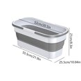 thumbnail image 4 of Cubo de fregona rectangular, lavabo de plástico portátil, suministros de limpieza para el hogar, 4 of 8