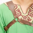 thumbnail image 3 of Épée Médiévale Grenouille - Ceinture Porte-Épée en Cuir PU Fourreau, Ceinture Réglable Ensemble d'Épée en Bois Renaissance Médiévale pour Cosplay Fête Marron, 3 of 5