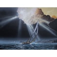 thumbnail image 2 of Harvill, Marc 18x14 Black Ornate Wood Framed with Double Matting Museum Art Print Titled - Boating After the Storm, 2 of 4