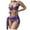 Purple, variant on Fesfesfes Bikinis for Women Wide Neck Swimsuit Strap Bikini Split Swimsuit Set Three-piece Swimming Suit Spring