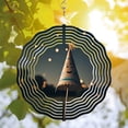 thumbnail image 3 of Whimsical Metal Hanging Wind Spinners with Dynamic Wave Patterns - Festive Yard and Garden Decor Perfect for Outdoor Spaces, 3 of 6