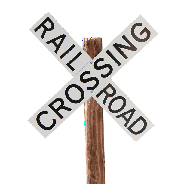 Railroad Crossing Sign Train Railway Warning 12 Inch By 18 Inch Laminated Poster With Bright Colors And Vivid Imagery Fits Perfectly In Many Attractive Frames Walmart Com Walmart Com