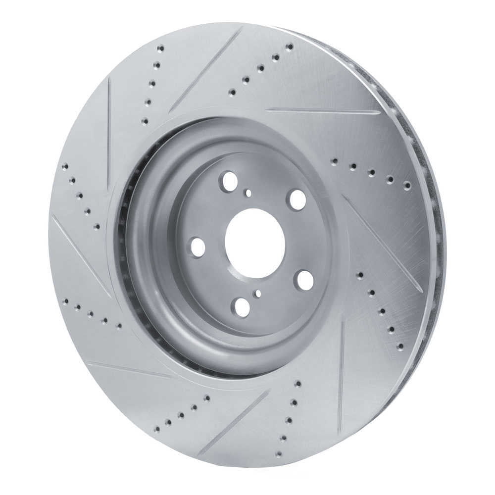 Dynamic Friction Company 631-75030D DFC Brake Rotor - Drilled And Slotted - Silver