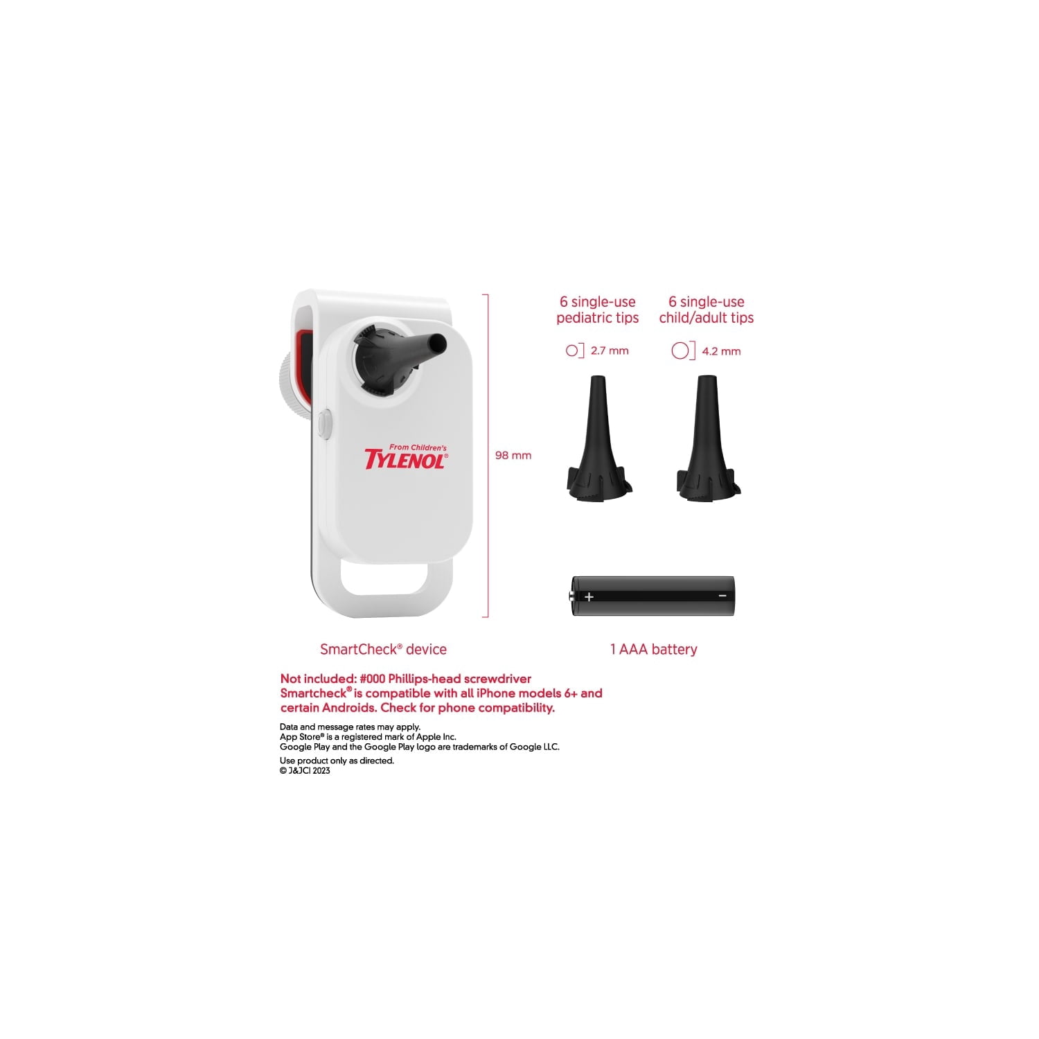 SmartCheck 2.0 From Children's Tylenol Digital Ear Scope Otoscope Kit