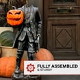 thumbnail image 4 of Haunted Hill Farm 44" 13 lbs Headless Horseman Statue, Halloween Decor, HHMG040-0HHM-BLK, 4 of 14