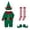 0-Green5, variant on Little Boy 5 Pcs Elf Outfit Christmas Role Play Tee Pants Hat Socks Shoes Party Xmas Clothes Set, Sizes 3-14 Y