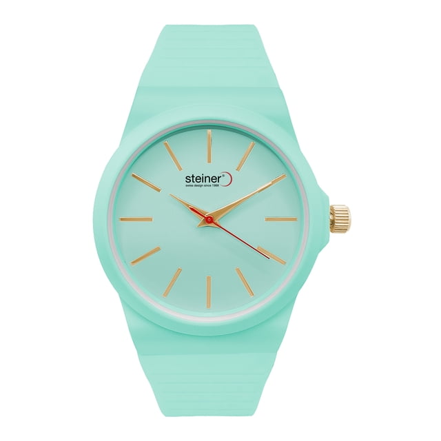 Reloj De Mujer Steiner Soft Pastel Minimalista Elegante 38mm Cian