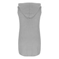 thumbnail image 6 of 2026 Fashion Women Dresses Summer Solid Color Sleeveless Hooded Drawstring Leisure Loose Dress, 6 of 7