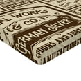 thumbnail image 2 of Ambesonne Vintage Fitted Sheet, Old Advertisement Retro, Full Size, Brown Cream, 2 of 3