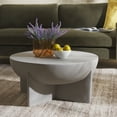thumbnail image 2 of Safavieh Devan Modern Round Ceramic Coffee Table, Grey, 2 of 9