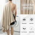 thumbnail image 6 of Smuge 18 pcs Bath Towel Sets, Include 6 Bath Sheet Towels, 6 Hand Towels, 6 Washcloths, Soft Microfiber Highly Absorbent Shower Towel for Bathroom Gym Spa(Camel), 6 of 7