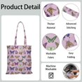 thumbnail image 5 of Watercolor Butterfly Floral Canvas Tote Bag – Romantic Nature-Inspired Reusable Cotton Shopping Bag with Artistic Fantasy Garden & Starry Sky Design for Women, Teens, Aesthetic Gift Lovers, 5 of 7