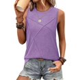 thumbnail image 1 of Camisetas Sin Mangas Informales con Cuello Redondo y Corte Holgado para Mujer, Color , Talla S, 1 of 9