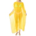 thumbnail image 4 of HAPPY BAY Women's Summer Loungewear Sheer Solid Casual Cover Up Relaxed Caftan Maxi Dresses for Women XL-XXL Yellow, Pom Pom Lace, 4 of 5