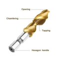 thumbnail image 4 of 6PCS Hex Shank Tap Drill Bit Set High Speed Steel Spiral Threading Tapping Chamfering Bits, 4 of 4