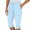 Light Blue, variant on NinXxx Women's High Waisted Slim Wide Leg Cropped Slacks Thin Medium Green M