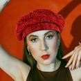 thumbnail image 4 of CIMAXIC Beret Hat Casual Style Red Acrylicfibres 1Set, 4 of 8