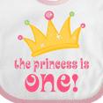 thumbnail image 4 of Inktastic Cute Princess is One 1st Birthday Girls Baby Bib, 4 of 4