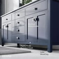 thumbnail image 3 of Totti Artemis 60" Blue Transitional Double Sink Bathroom Vanity w/ White Carrara Style Man-Made Stone Top, 3 of 7