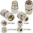 thumbnail image 3 of 4pcs RF Coaxial Adapter Connector Kit N Male/Female to UHF PL-259 SO-239 M/F Straight Adapter, 3 of 5