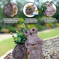 thumbnail image 2 of Polyresin Garden Ornament, Rustic Outdoor Planter Snail Plant Pot Garden, Patio, Large Yard Ornament 13 inch, 33 cm, 2 of 6