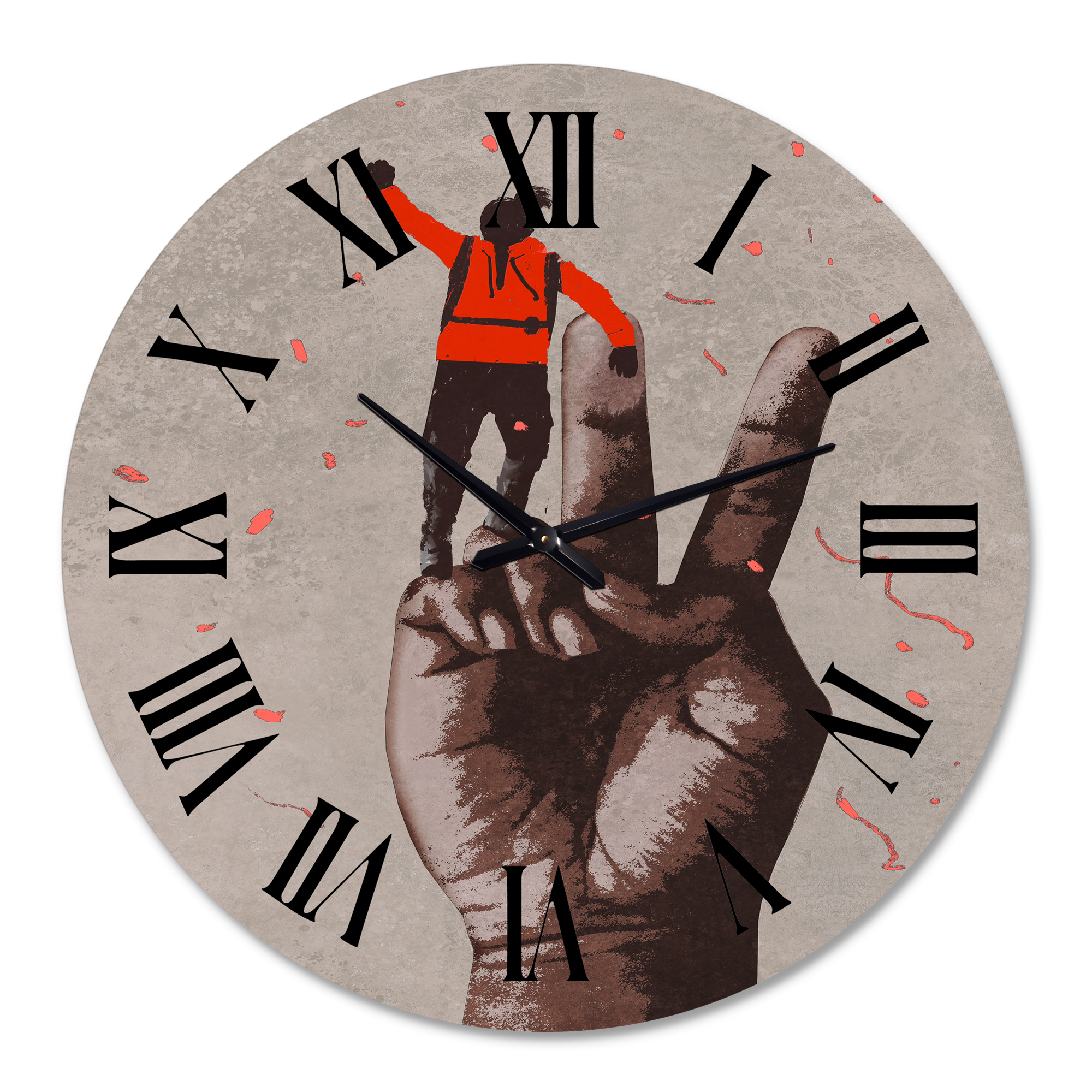 Designart 1 in Modern,Contemporary Wall Clock