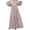 Pink, variant on Yxnmud Women's Spring And Summer Round-Neck Sequin Dress Short Sleeves Large Dress
