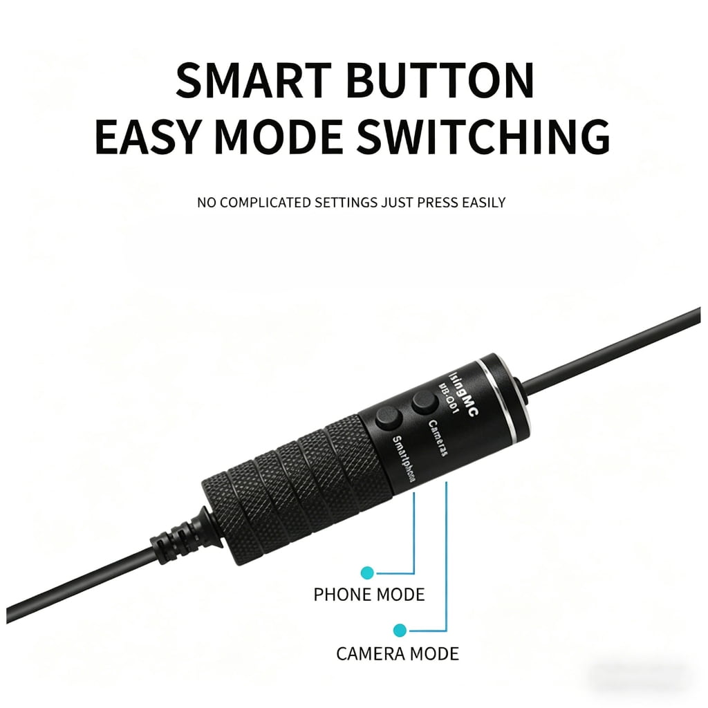 Standard 3.5mm Plug Clip On Microphone Ideal For Reporters Hosts And Media Creators