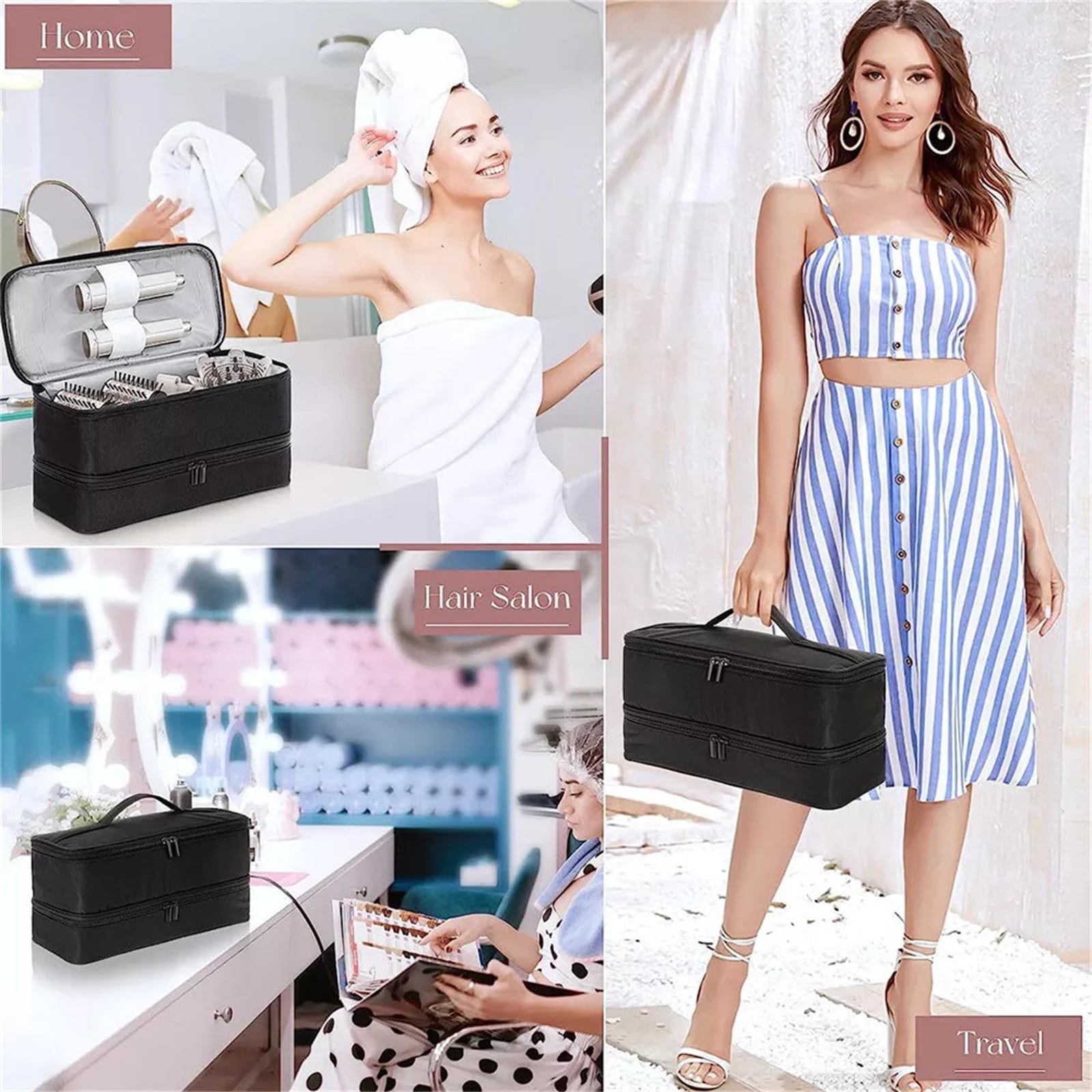 BNNG Clearance Decorative Storage Boxes with Lids Flexstyle Travel Nylon Case Double Layer Carrying Case Box for Portable and Secure Storage Case Box for Flexstyle Travel Storage Bag
