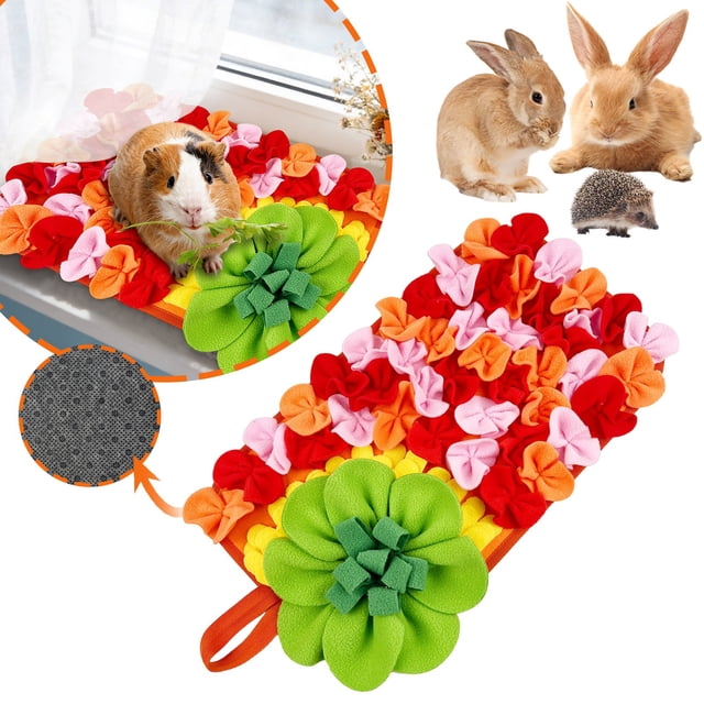 Interactive Feeding Snuffle Mat for Small Animals Shaped foraging Mat for Rabbits Pigs Hedgehogs & Small Dogs Stimulates Natural foraging Instincts Decoration